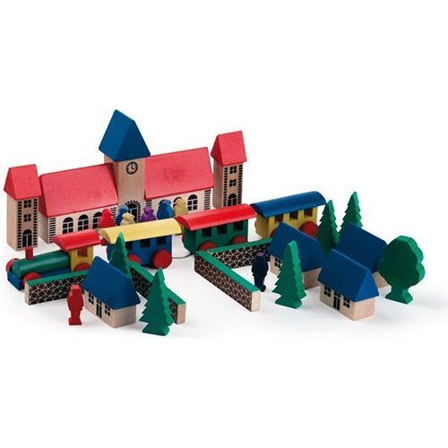 Miniature Wooden Train Village - Transportation - 1