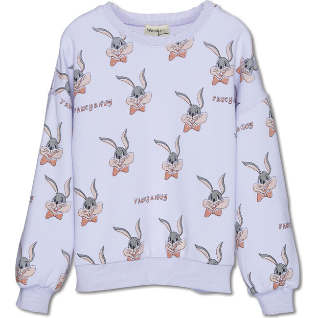 Bunny Sweatshirt, Mauve Bunny