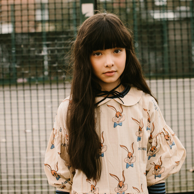 Abigail Dress, Ecru Bunny