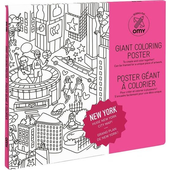 New York Coloring Poster