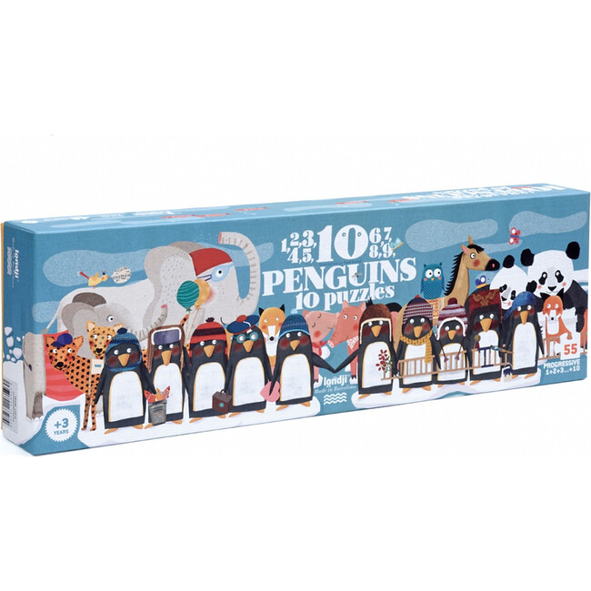 10 Penguins Progressive Puzzle - Puzzles - 1