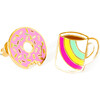 Coffee & Donut Earrings - Earrings - 1 - thumbnail