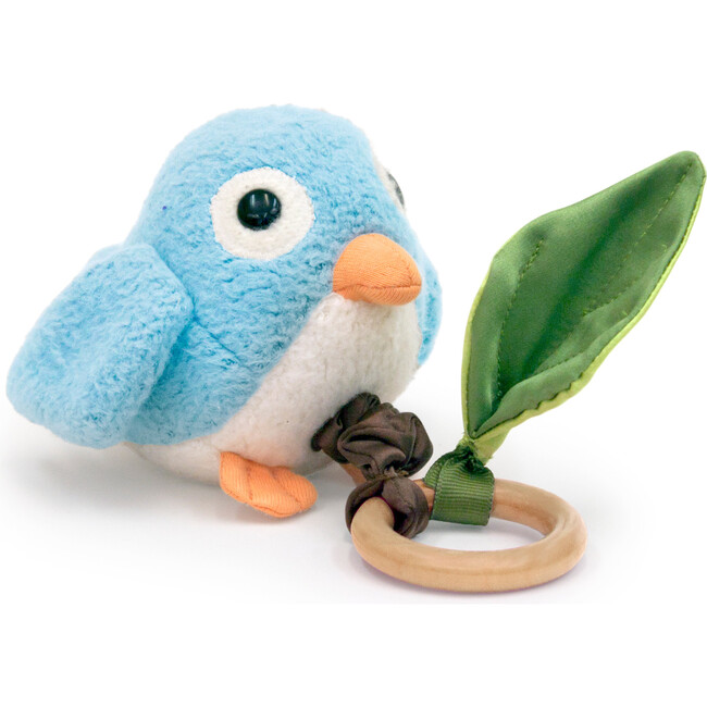 Crawling Birdie Teething Toy, Blue Birdy - Rattles - 1