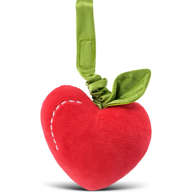 Organic Cotton Fruit & Veggie Stroller Toy, Apple - Rattles - 1