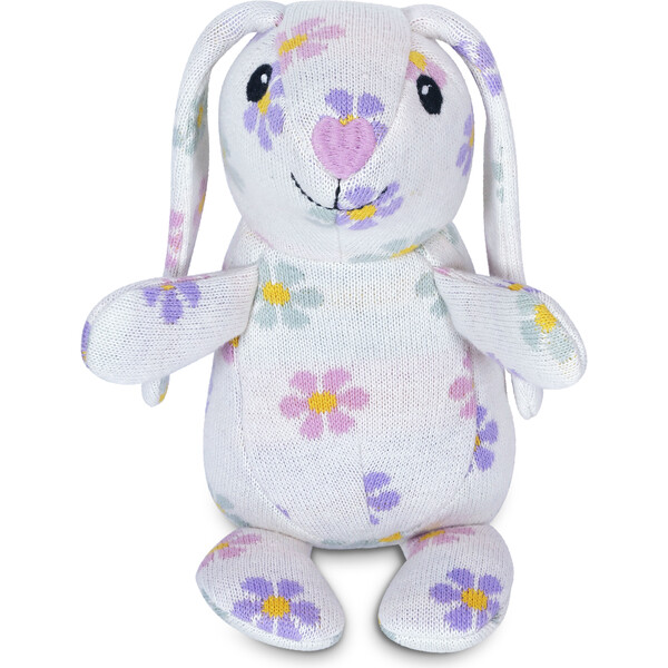 Organic Knit Patterned Bunnies, Daisy Bunny - Apple Park Plush | Maisonette