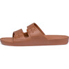 Two Band Slide, Toffee - Sandals - 2