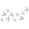 Acrylic Dove Wall Installation, 10 Count - Wall Décor - 1 - thumbnail
