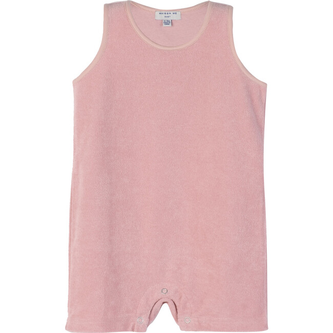Baby Casey Shorts Romper, Dusty Pink