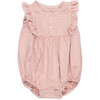 Baby Vanessa Bubble Romper, Pink Stripe - Rompers - 1 - thumbnail