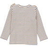 Baby Priya Cardigan, Blue & Natural Stripe - Cardigans - 2