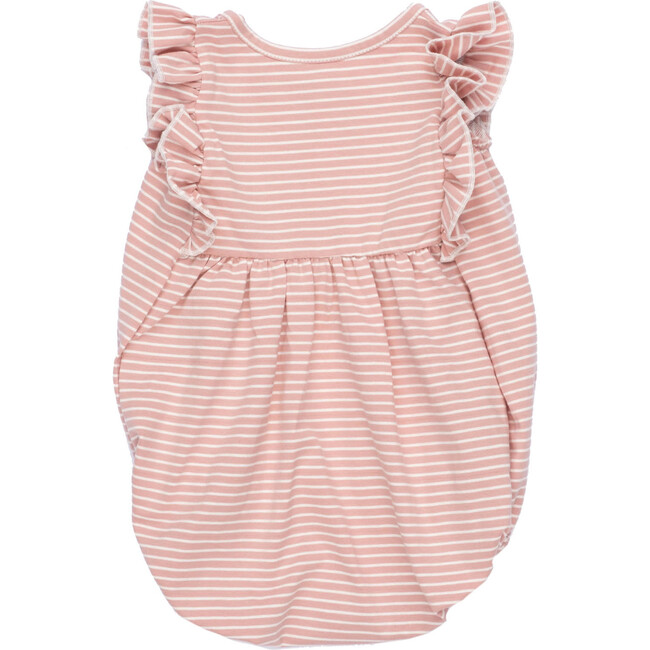 Baby Vanessa Bubble Romper, Pink Stripe - Rompers - 2