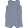 Baby Enzo Shorts Romper, Dusty Blue Stripe - Rompers - 2