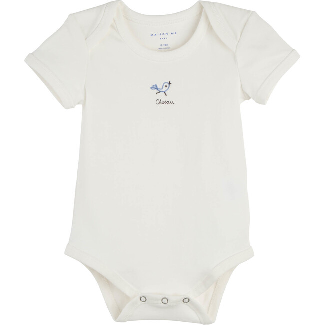 Baby Animal 5 Piece Bodysuit Set, White - Onesies - 3