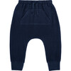 Mattie Jogger Pant, Navy Cotton Muslin - Pants - 1 - thumbnail