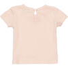 Baby Kai Short Sleeve Tee, Dusty Pink Pointelle - Tees - 3