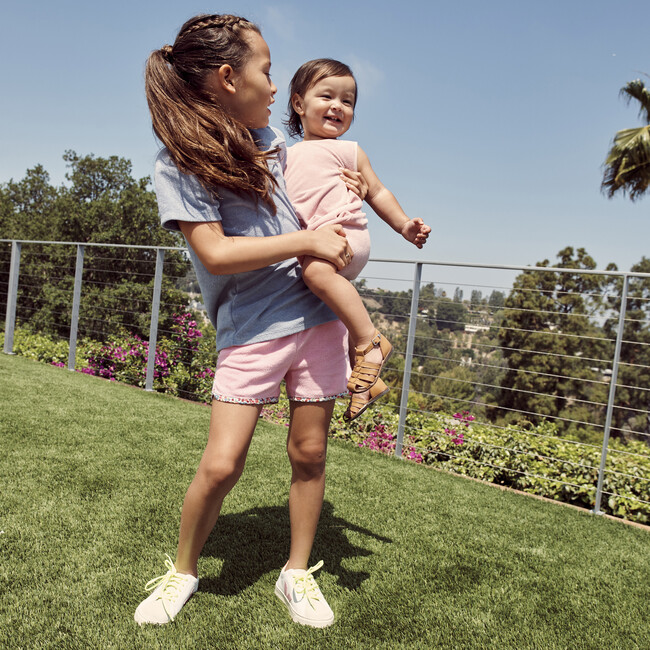 Baby Casey Shorts Romper, Dusty Pink - Rompers - 4