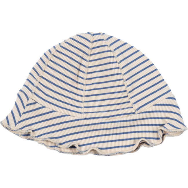 Baby Novi Hat, Blue & Natural Stripe - Hats - 1