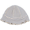 Baby Novi Hat, Blue & Natural Stripe - Hats - 1 - thumbnail
