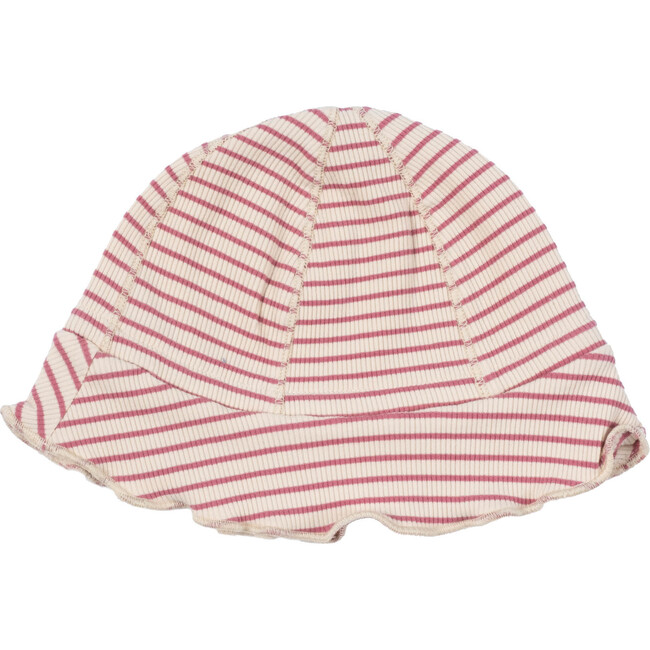 Baby Novi Hat, Pink & Natural Stripe - Hats - 1