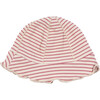 Baby Novi Hat, Pink & Natural Stripe - Hats - 1 - thumbnail