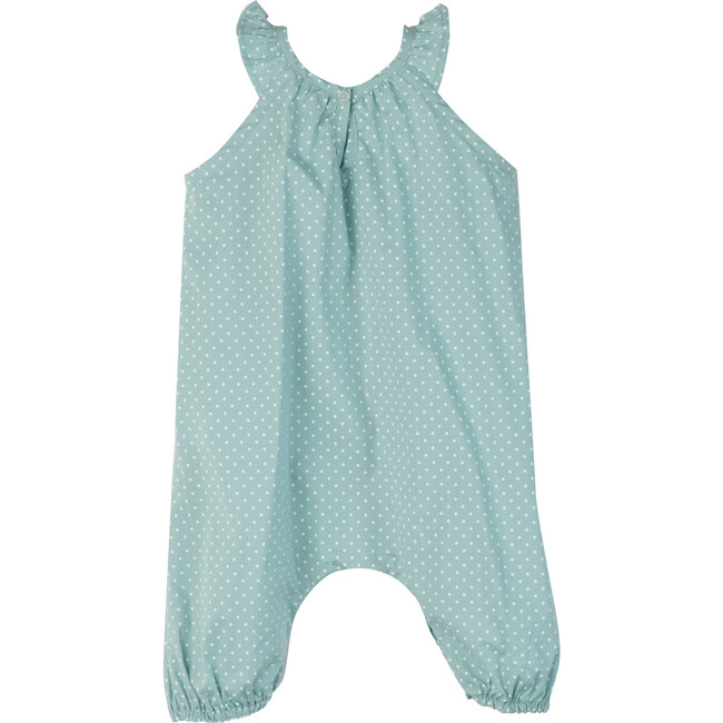 Baby Willow Jumpsuit, Sage & White Dot