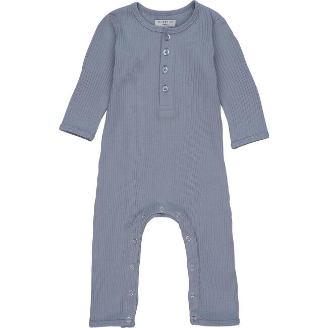 Baby Lewis Coverall, Blue - Rompers - 1
