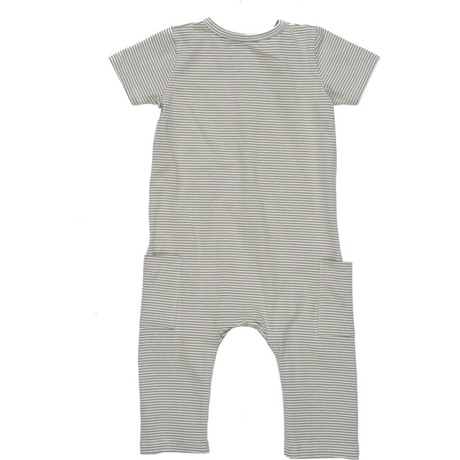 Baby Wilson Coverall, Sage Stripe