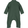 Baby Tristan Muslin Coverall, Dark Sage - Onesies - 2