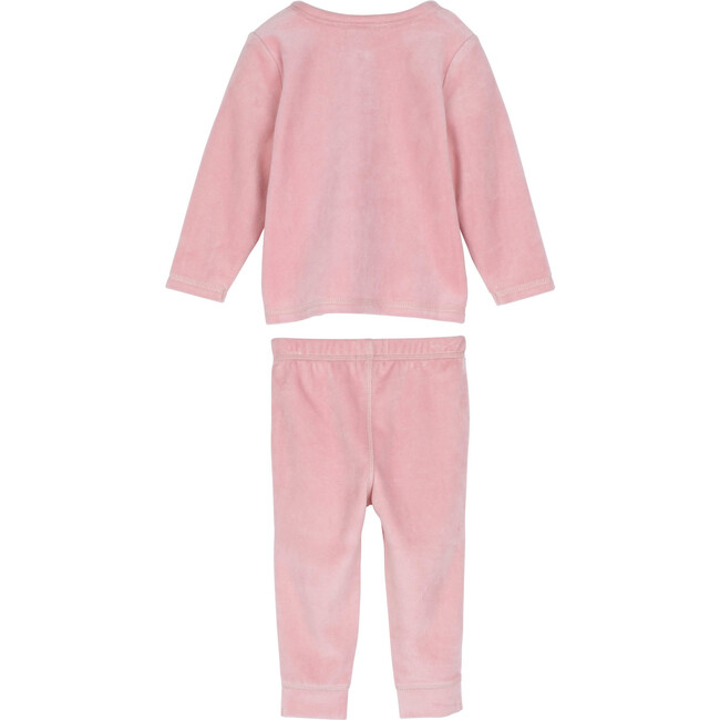 Baby Sky Velour Set, Light Pink - Mixed Apparel Set - 2