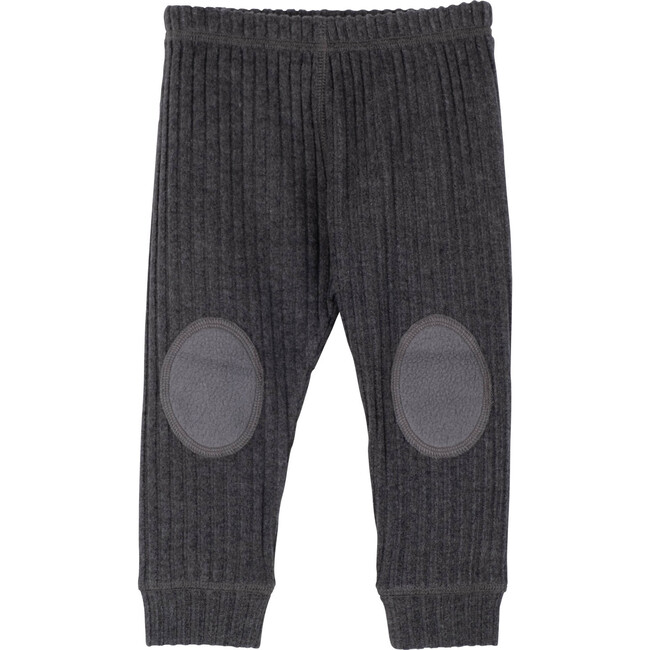 Baby Shia Legging with Knee Patch, Heather Grey - Pants - 1