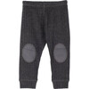 Baby Shia Legging with Knee Patch, Heather Grey - Pants - 1 - thumbnail