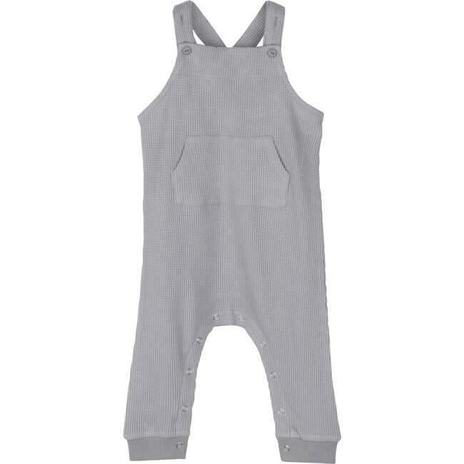 Baby Neal Waffle Overall, Pale Blue - Overalls - 1