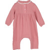 Baby Nia Ruffle Neck Coverall, Dusty Pink - Onesies - 2