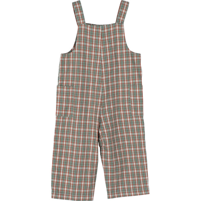 Baby Mattias Overall, Green & Red Check - Overalls - 2