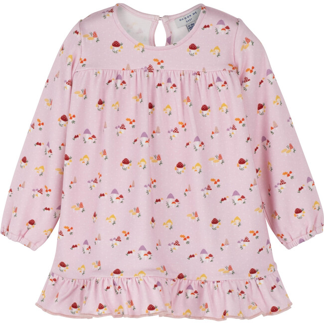 Baby Deja Jersey Dress, Lilac Snow Mushrooms - Dresses - 1