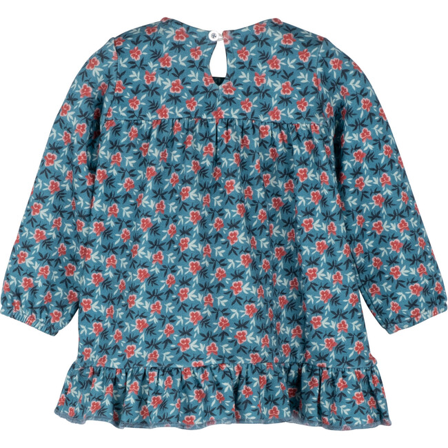 Baby Deja Jersey Dress, Petrol Pansies - Dresses - 2