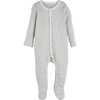 Baby Devon Snap Footie, Grey - Footie Pajamas - 1 - thumbnail