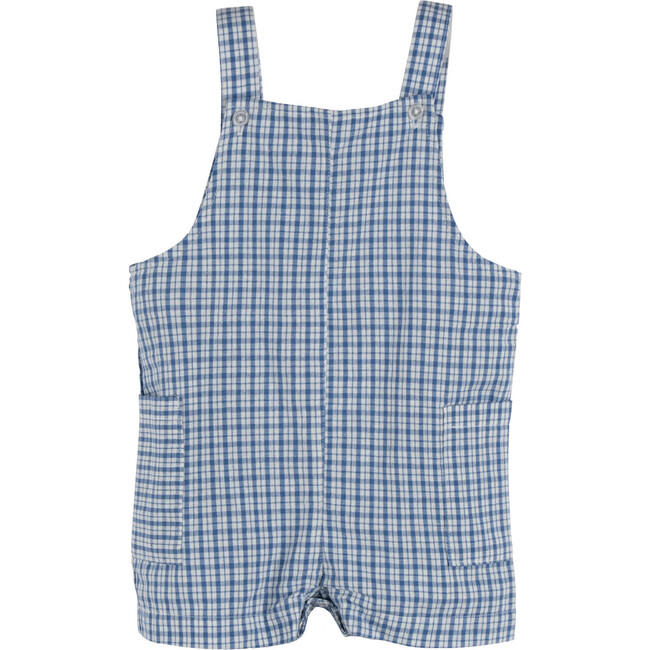 Baby Matteo Overall, Blue Check - Overalls - 1