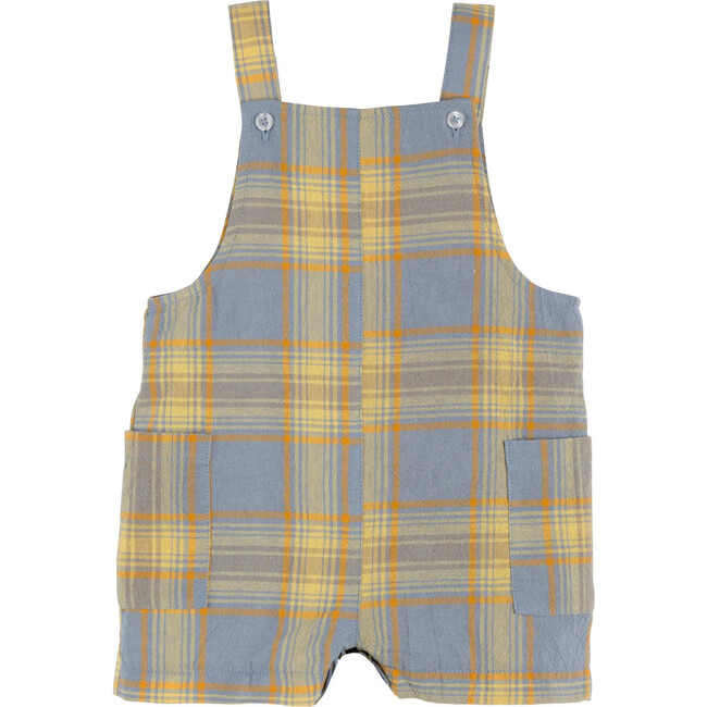 Baby Matteo Overall, Blue Yellow Check - Overalls - 1