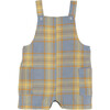 Baby Matteo Overall, Blue Yellow Check - Overalls - 1 - thumbnail