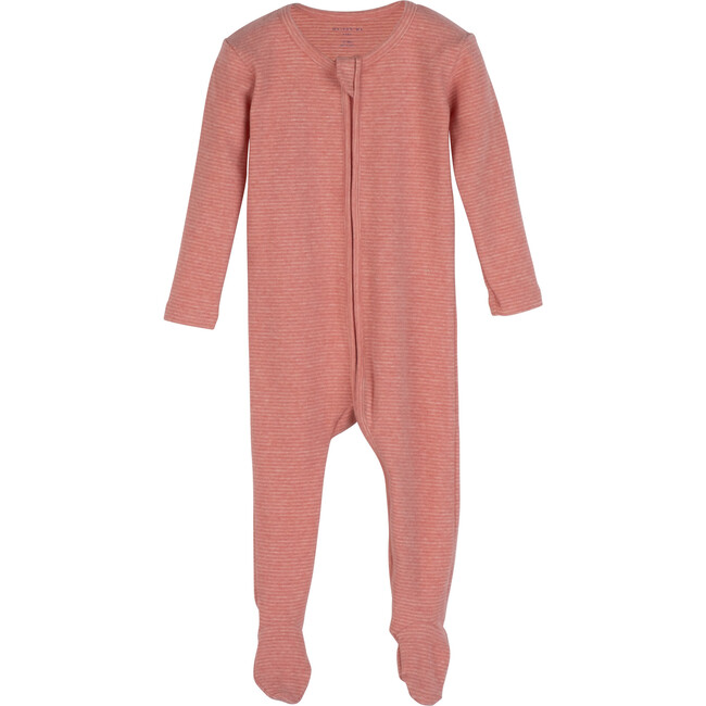 Baby Sawyer Zip Footie Pajama, Pink Stripe