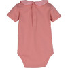 Baby Remy Short Sleeve Collar Bodysuit, Pink with Light Pink Collar - Onesies - 2