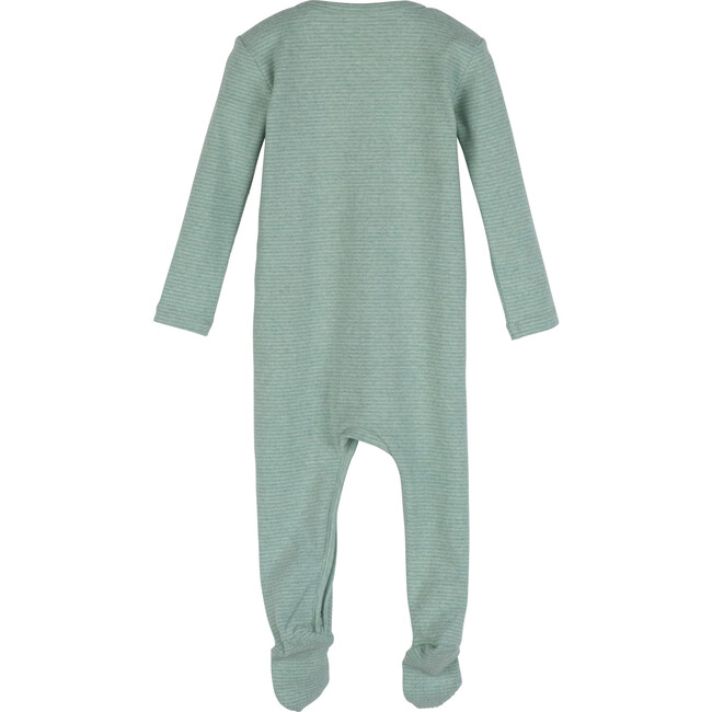 Baby Sawyer Zip Footie Pajama, Sage Stripe