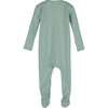 Baby Sawyer Zip Footie Pajama, Sage Stripe - Onesies - 2 - thumbnail