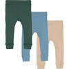 Baby Ricki Legging Pant Trio, Blue & Green Multi - Pants - 2 - thumbnail