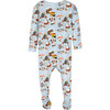 Baby Sawyer Holiday Zip Footie Pajama, Winter Mushroom Village - Pajamas - 2 - thumbnail