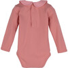 Baby Remy Long Sleeve Collar Bodysuit, Pink with Light Pink Collar - Onesies - 2