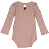 Baby Elsie Ruffle Neck Bodysuit, Pink - Onesies - 2