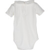 Baby Remy Short Sleeve Collar Bodysuit, White with White Collar - Onesies - 3