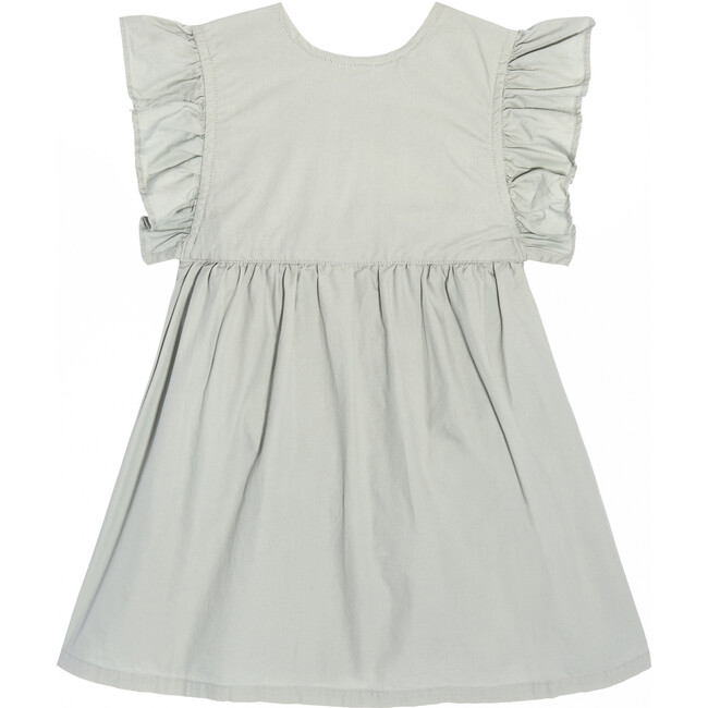 Louise Ruffle Baby Dress, Mint Cotton Poplin - Play Dresses - 1